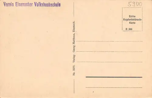 Eisenach - Wartburg von Osten, mit Zudruck ngl 181.812