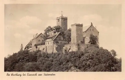Eisenach - Wartburg von Süd-Westen gl1954 181.817