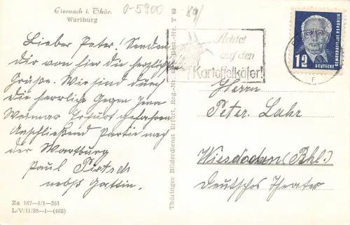 Eisenach - Wartburg Gesamtansicht gl 181.823