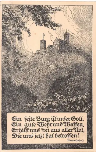 Eisenach - Wartburg Gesamtansicht, Künstlerkarte sign. ngl 181.858