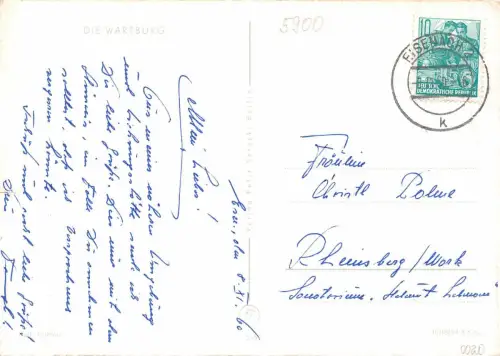 Eisenach - Wartburg von Süd-Osten ngl 181.879