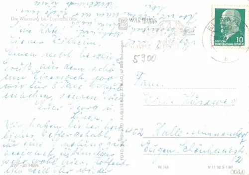 Eisenach - Wartburg Teilansicht gl1968 181.877