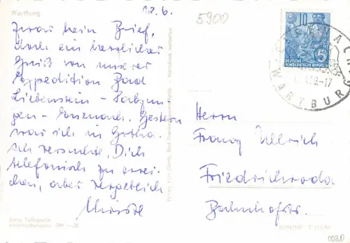 Eisenach - Wartburg Teilansicht gl1959 181.882