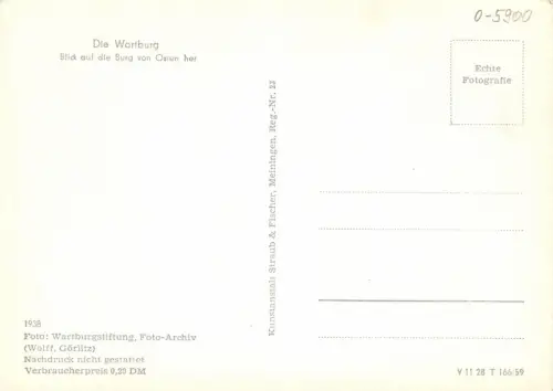 Eisenach - Wartburg von Osten ngl 181.871