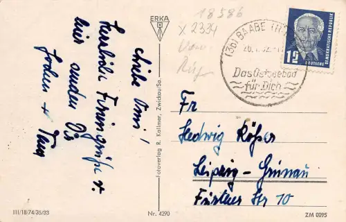 Baabe auf Rügen Kirche am Walde gl1962 181.946