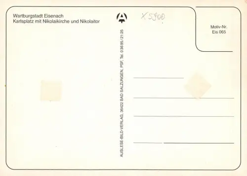 Eisenach Karlsplatz m.Nikolaikirche ngl 182.101