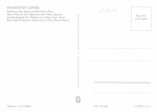 Leipzig Rückfront der Oper ngl 182.142