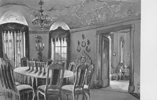 Dornburg a. Saale Speisesaal im Schloß Künstlerkarte ngl 182.136