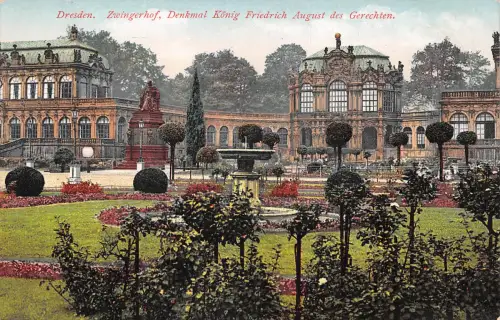 Dresden Zwingerhof Denkm.König Friedr.August ngl 182.173