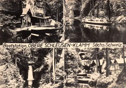 Sächs. Schweiz Obere Schleusen-Klamm Mehrbildkarte gl1968 182.239