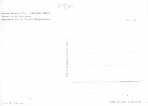 Burg Falkenstein im Selketal Gesamtansicht ngl 182.288