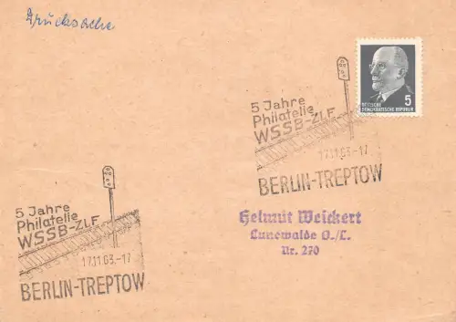 Berlin-Treptow Drucksache mit Sonderstempel gl1963 182.309