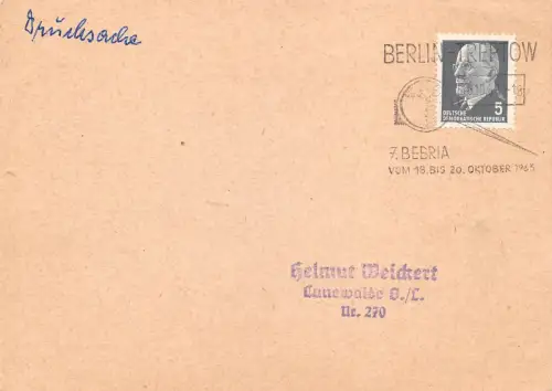 Berlin-Treptow Drucksache mit Sonderstempel gl1963 182.308