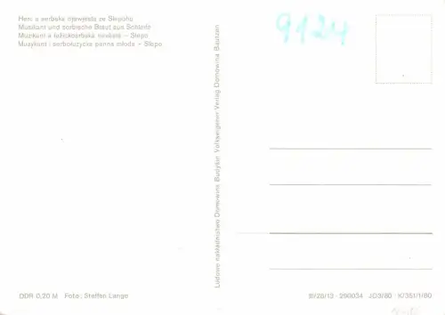 Spreewald Musikant und sorbische Braut ngl 182.334