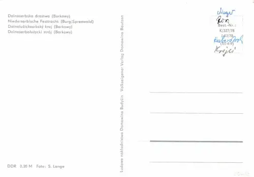 Spreewald Niedersorbische Festtracht ngl 182.340