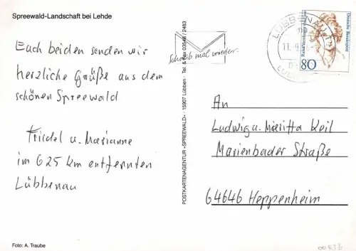 Spreewald Landschaft bei Lehde gl1996 182.333