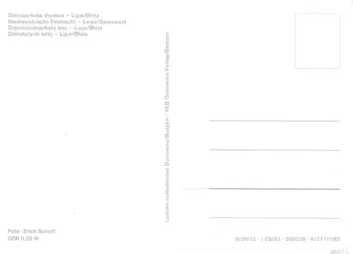 Spreewald Niedersorbische Festtracht ngl 182.339