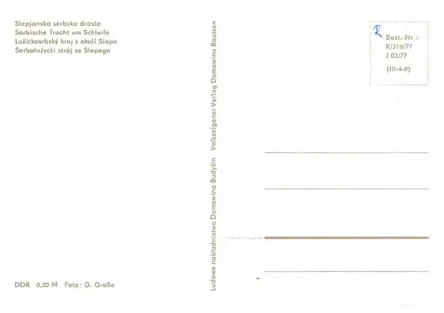 Spreewald Sorbische Tracht ngl 182.366