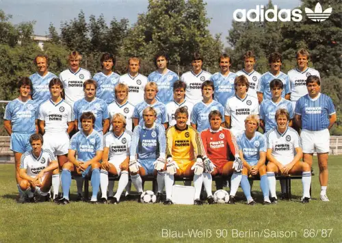 Sport-Fußball Blau-Weiß 90 Berlin Mannschaftsfoto Saison 86/87 ngl 182.427