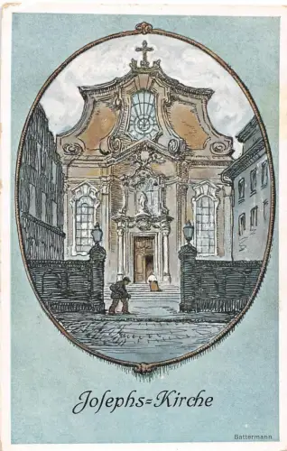 Hamburg Josephs-Kirche Künstlerkarte ngl 182.455