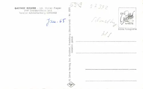 Gleidorf/Sauerland Gasthof Richter Mehrbildkarte ngl 182.551