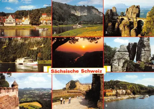 Sächsische Schweiz Mehrbildkarte gl1993 182.578