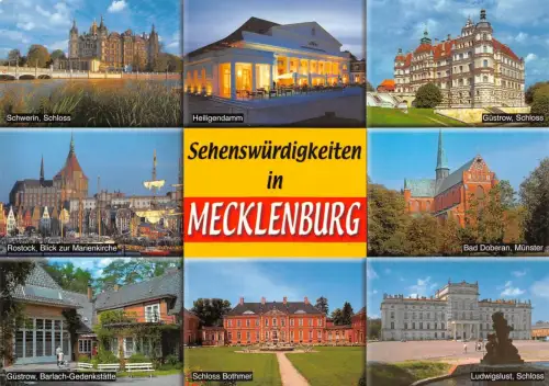 Mecklenburg Sehenswürdigkeiten Mehrbildkarte ngl 182.586