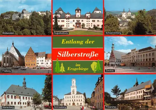 Erzgebirge Silberstraße Mehrbildkarte ngl 182.611