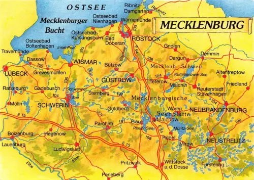 Mecklenburg Landkarten-AK gl2002 152.588