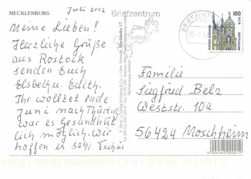 Mecklenburg Landkarten-AK gl2002 152.588