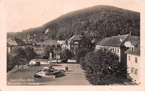 Suhl i.Th. Marktplatz mit Domberg gl1940 182.623