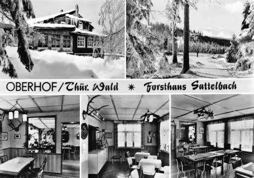 Oberhof (Thür. Wald) Forsthaus Sattelbach Mehrbildkarte gl1980 182.717