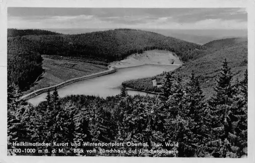Oberhof (Thür. Wald) Blick vom Pürschhaus auf Talsperre gl1954 182.781