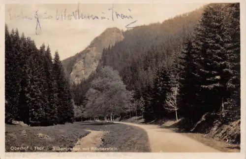 Oberhof (Thür. Wald) Silbergraben mit Räuberstein gl1930 182.778