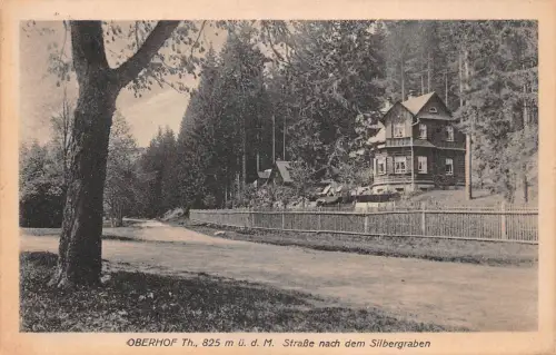 Oberhof (Thür. Wald) Straße nach dem Silbergraben gl1924 182.802