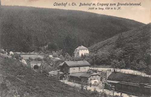Oberhof (Thür. Wald) Bahnhof mit Eingang zum Brandleitetunnel gl1910 182.823
