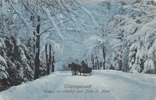 Oberhof (Thür. Wald) Straße nach Zella St. Blasii gl1907 182.836