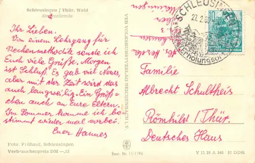 Schleusingen Hexentürmle gl1960 182.860