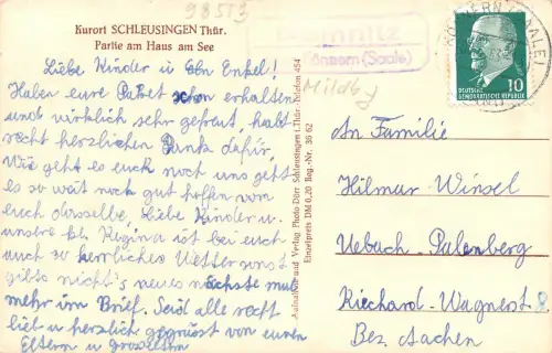 Schleusingen Partie am Haus am See gl1963 182.881