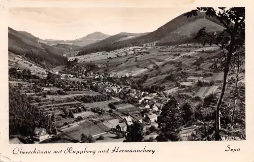 Oberschönau Thür.Wald mit Ruppberg und Hermannsberg gl1957 183.013