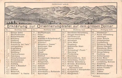 Meiningen Grosser Dolmar Orientierungstafel ngl 183.084