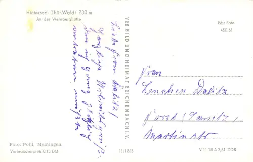 Hinterrod/Thür. An der Weinberghütte ngl 183.271