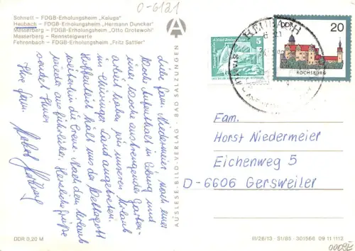 Thüringer Wald Mehrbildkarte gl 183.286