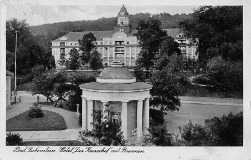 Bad Liebenstein Hotel der Kaiserhof mit Brunnen gl1938 183.377