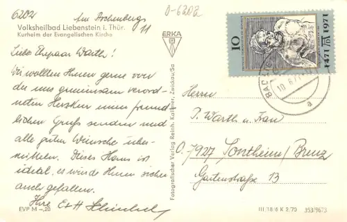 Bad Liebenstein Kurheim der Evangelischen Kirche gl1971 183.379