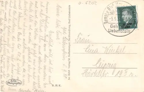 Bad Liebenstein Blick nach Haus Thüringen gl1930 183.392