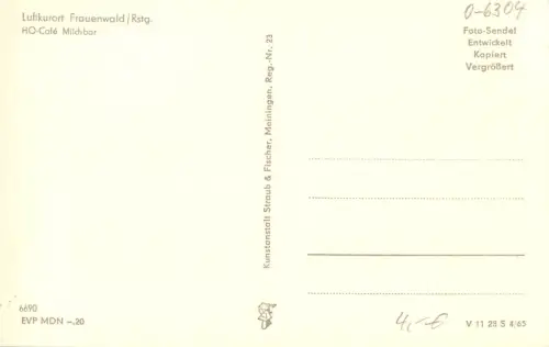 Frauenwald/Thür. HO-Cafe Milchbar ngl 183.482