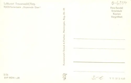 Frauenwald/Thür. FDGB-Heim "Reymonde Dien" ngl 183.484