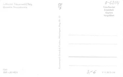 Frauenwald/Thür. Gaststätte Fraubachmühle ngl 183.485