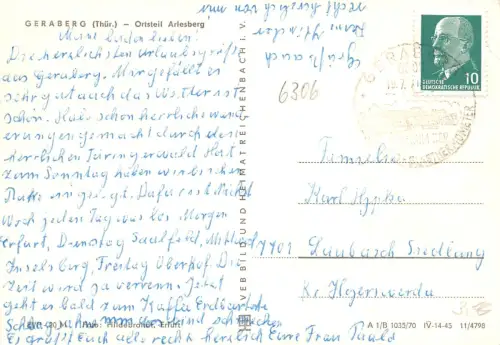 Geraberg-Arlesberg Thür., Teilansicht gl1971 183.516